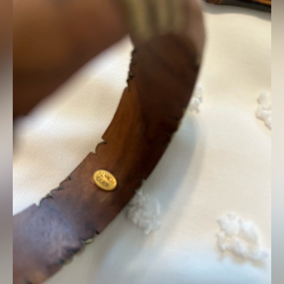 Kenneth Lane GORGOUS wood and brass bangle bracelet chunky statement piece - Picture 5 of 9